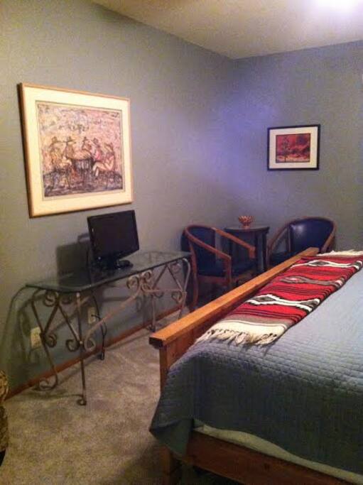 bedroom sitting area