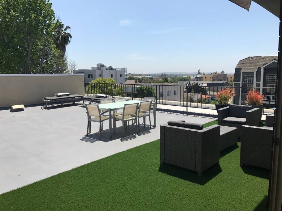 Enjoy the beautiful, open view of the city.