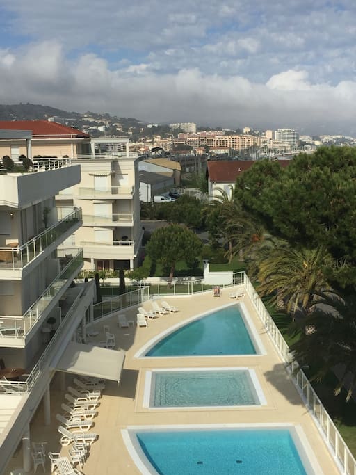Located in Cannes la Bocca. Gated community with swimming pool