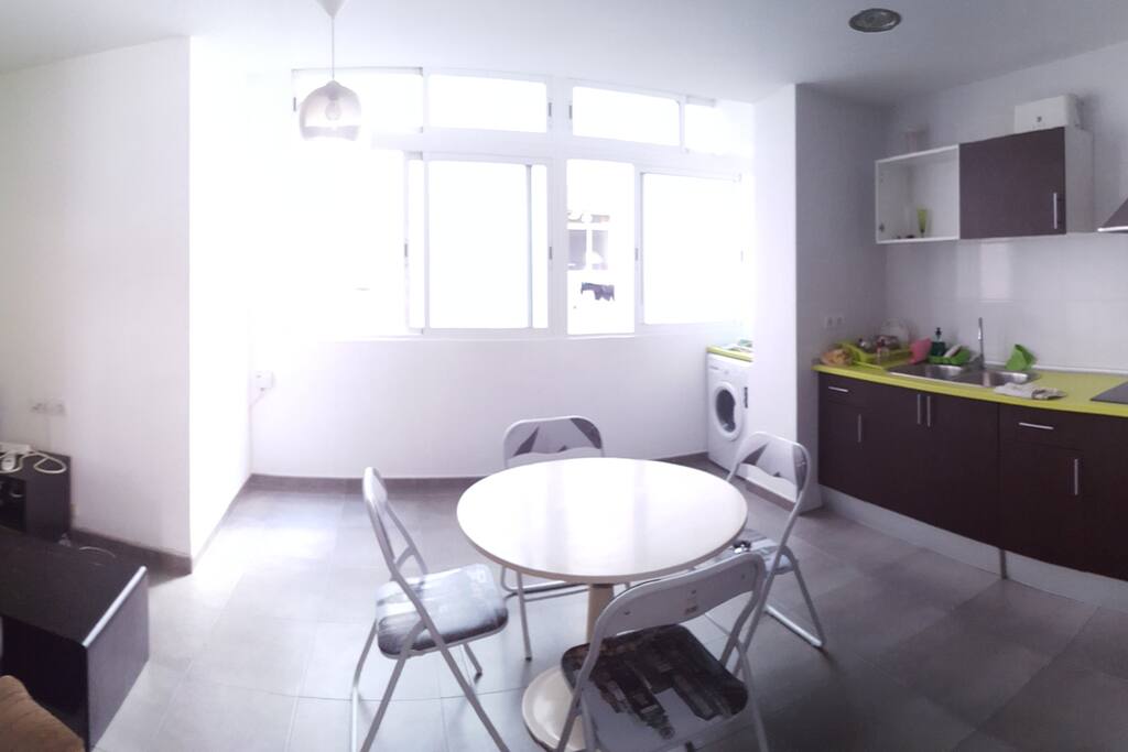 Dining room & Kitchen.