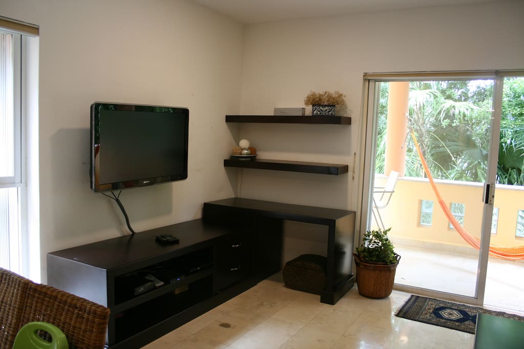 Working space and 42" TV