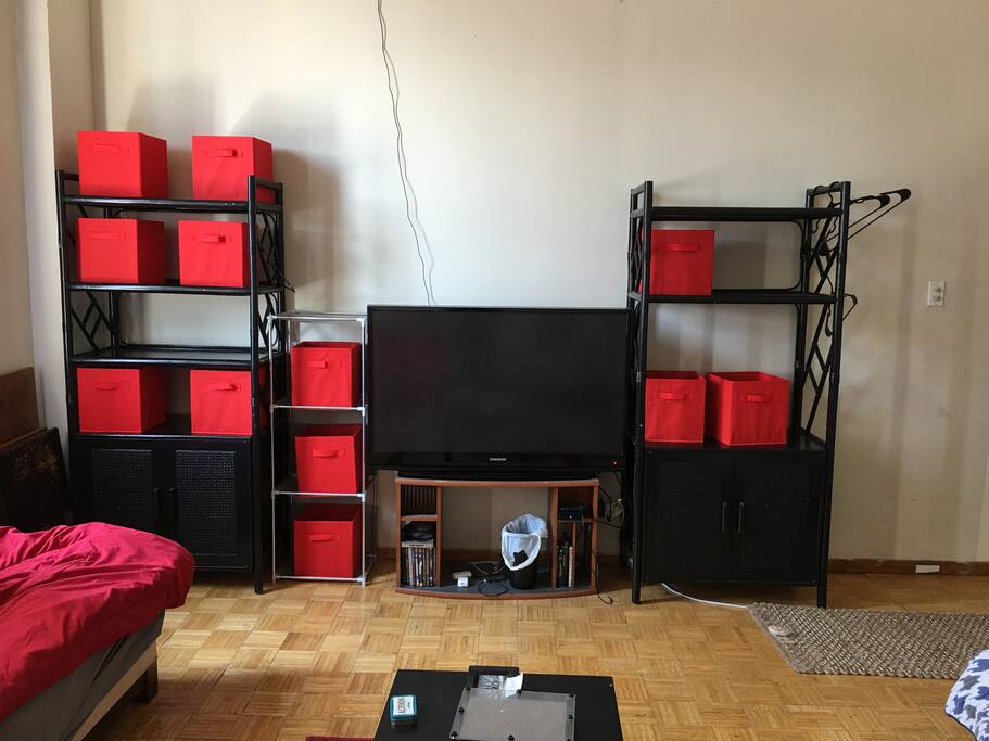 Shelving for clothes and luggage