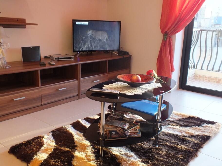 32inch TV with various channels + free wi-fi