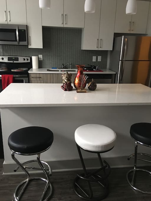 Upscale Kitchen with Stainless Steel Appliances