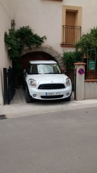 parking in front of garage