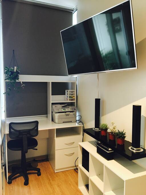 Study desk and printer available for your use