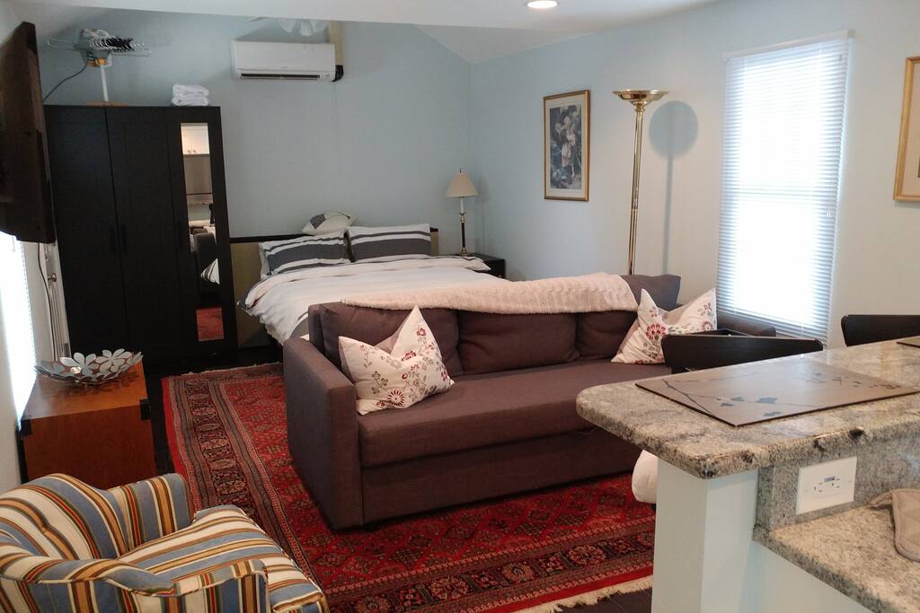 Queen size bed and sofa bed