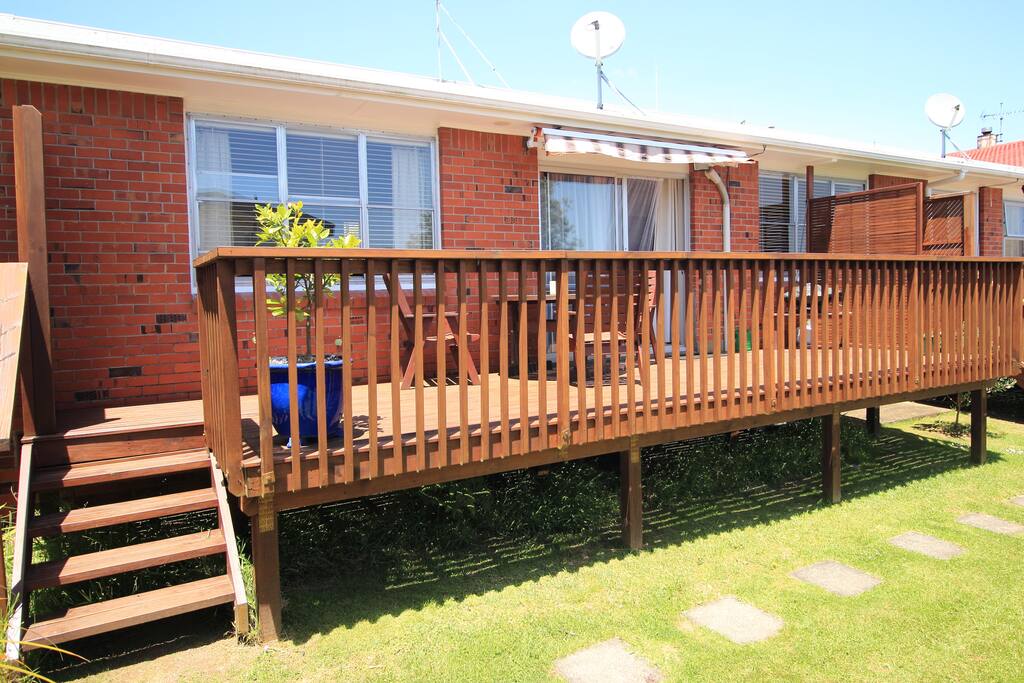A reasonably private back deck.