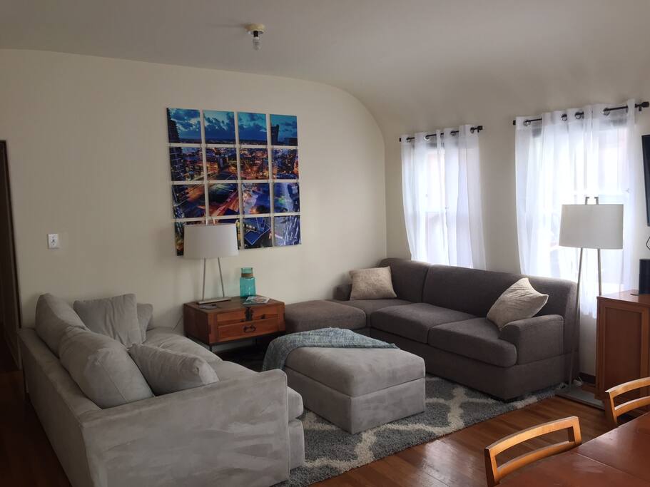 Comfortable living room for watching Netflix or reading a book.