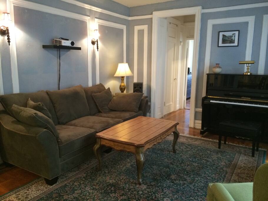 Living Room (with projector and really comfy couch!)