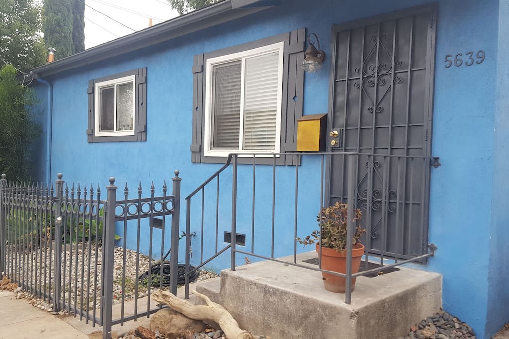 The house is on a tucked away street, just a 5 minute walk to cafes, shops, bowling alley, and the Gold Line metro.