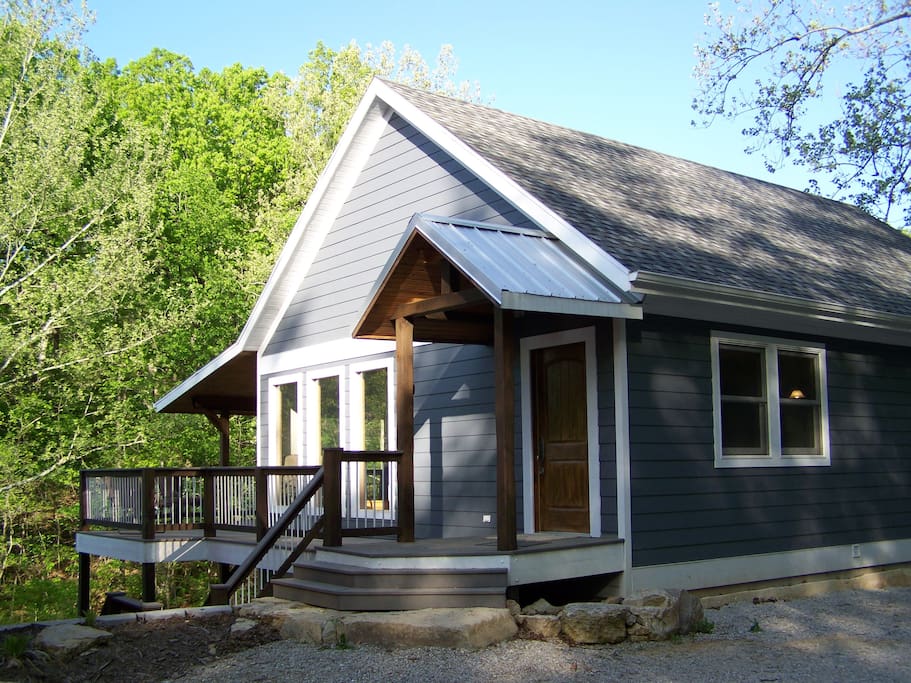 Front door & walkway to deck