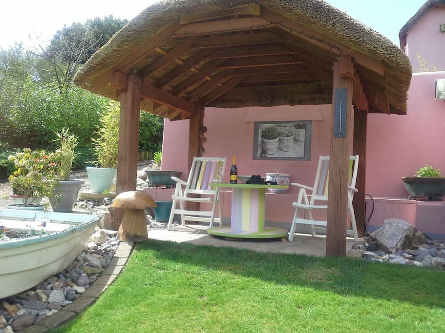 summer house in lower garden.