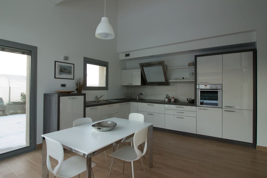 Living room, kitchen