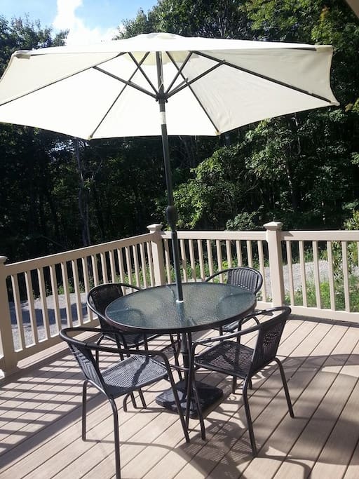 The Deck offers a spectacular view of Chestnut Ridge.