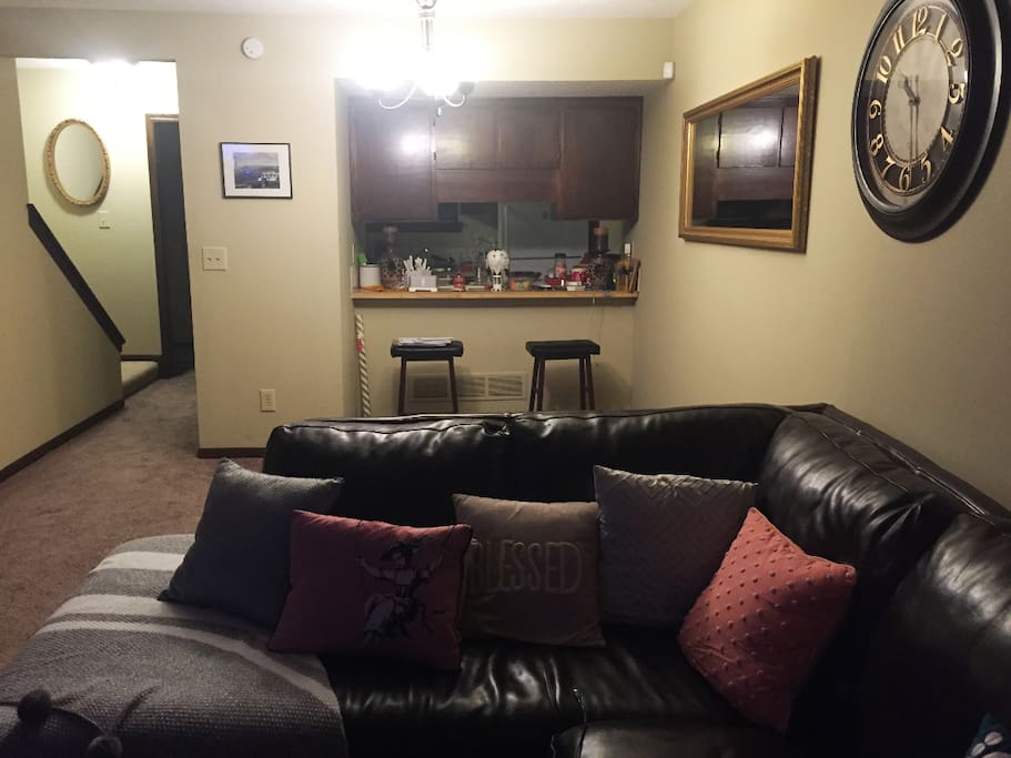 Dining-room and open kitchen