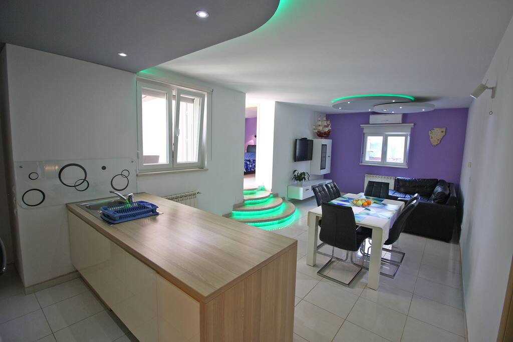 kitchen - dining - living