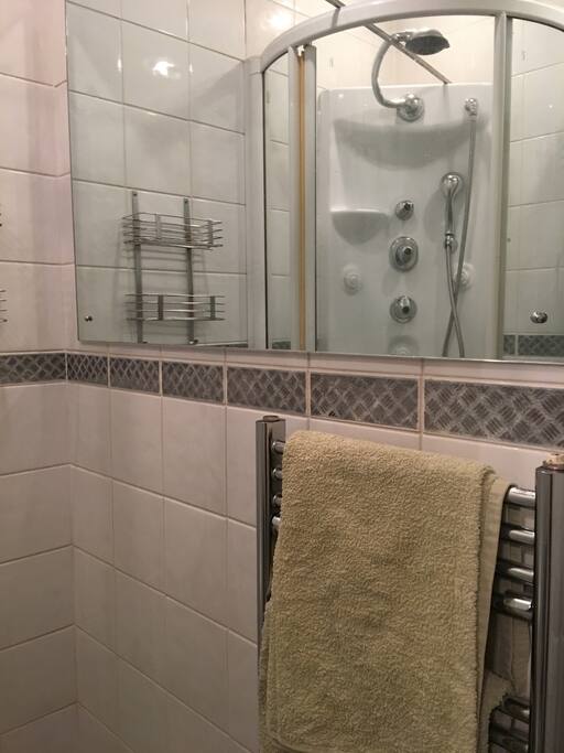 Ensuite with shower and hand basin