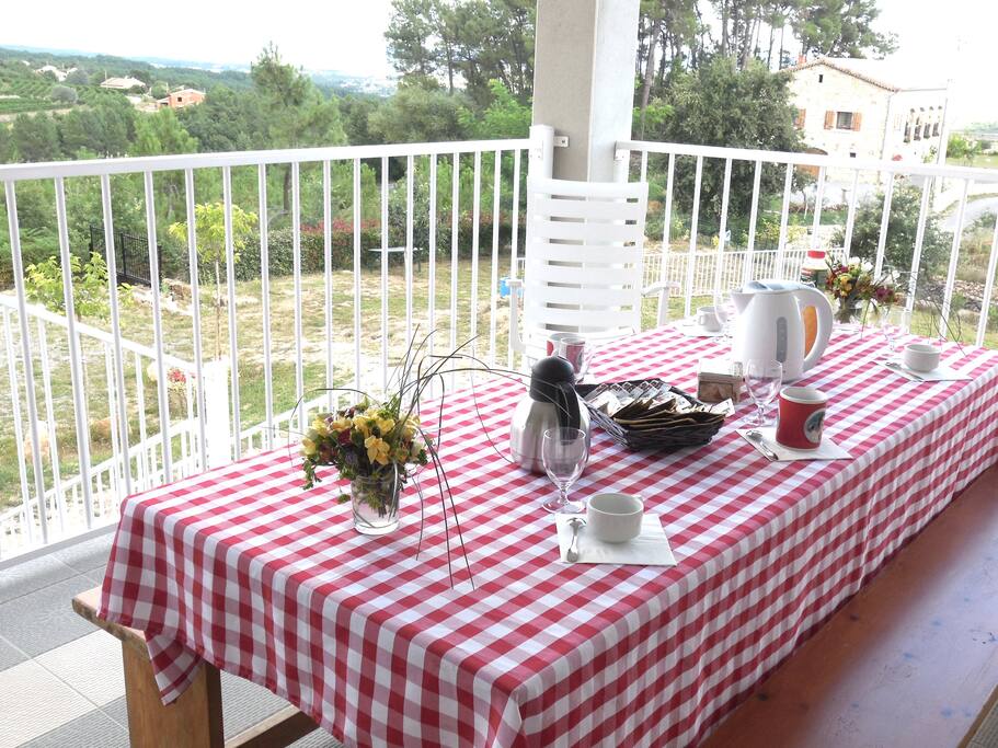 Superbe vue de la terrasse.