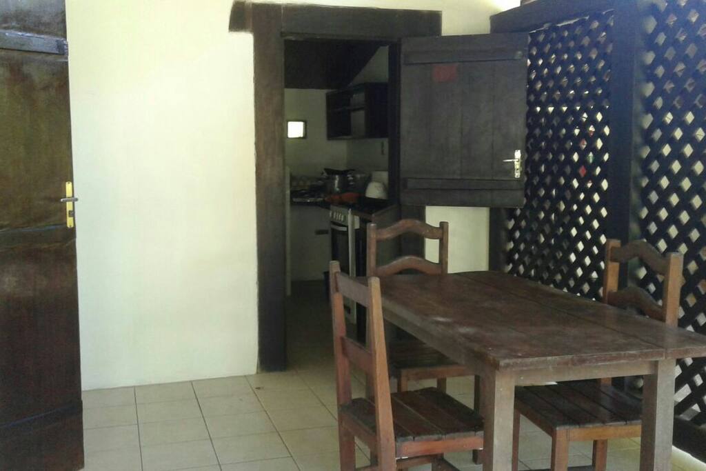 varanda e cozinha