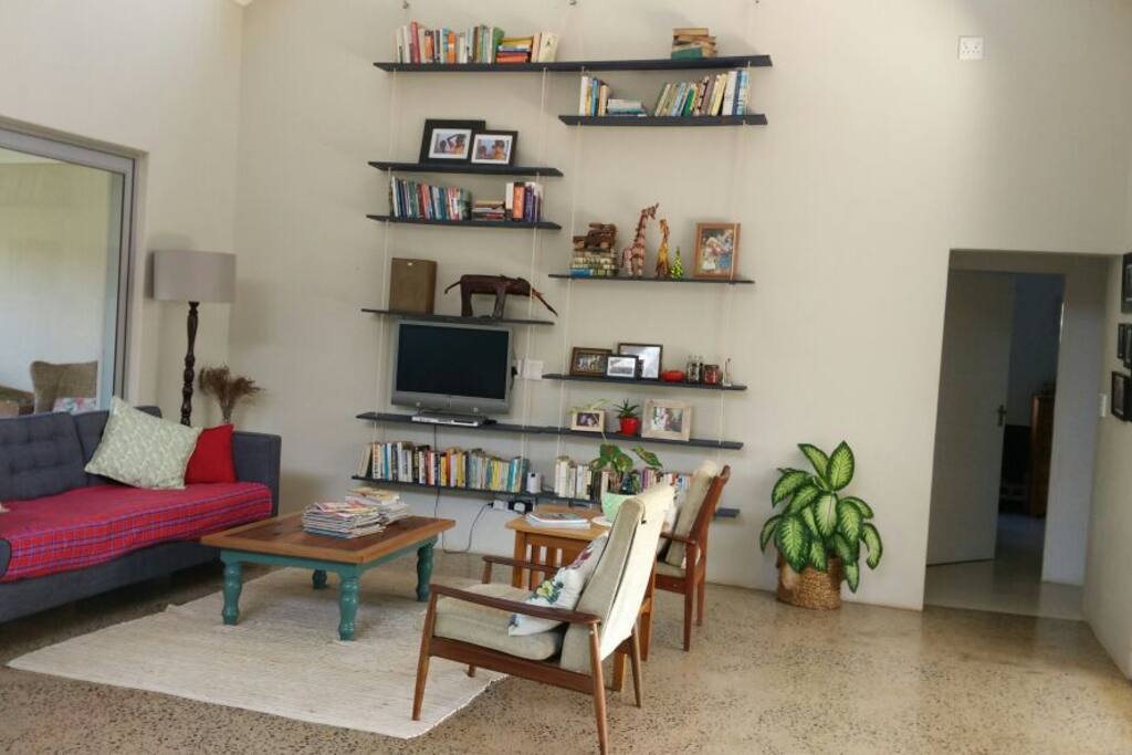 Lounge area opposite kitchen, in the open plan living area