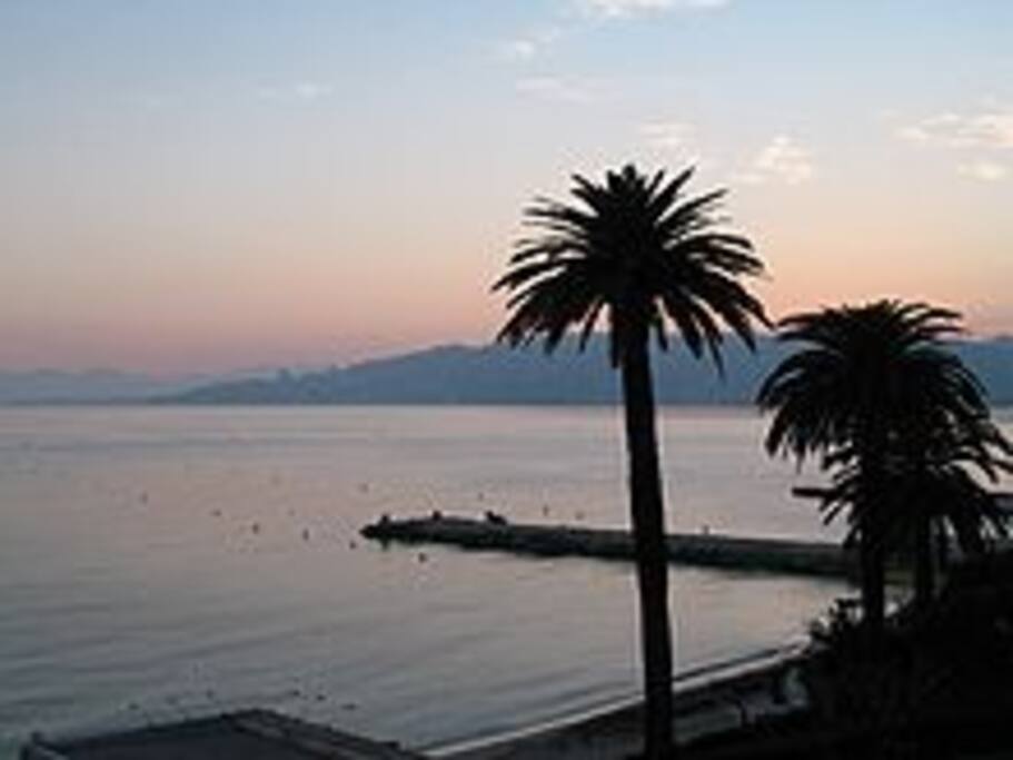 Coucher de soleil à Juan les pins
