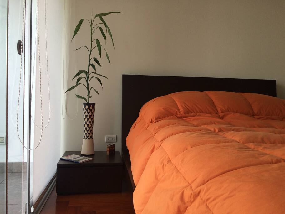 Dormitorio, cama nueva de 2 plazas con baño interior