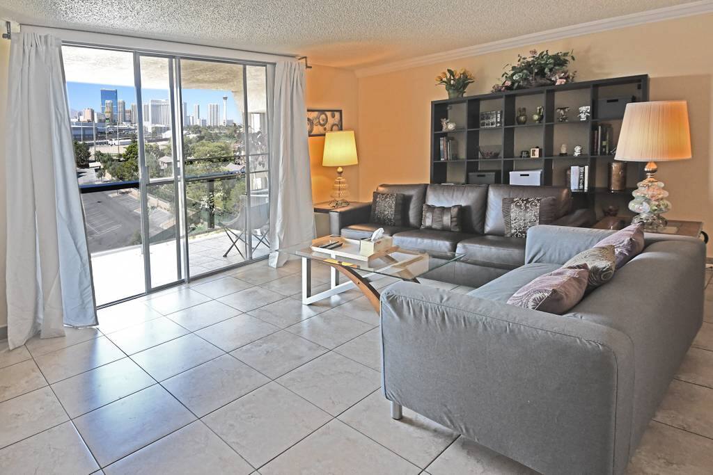 Living room with sofa sleeper