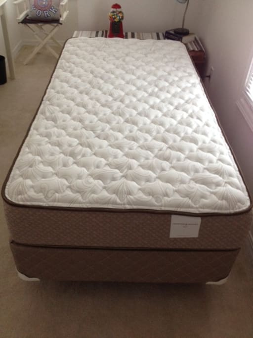 My NYC Room - brand new mattress and box spring.