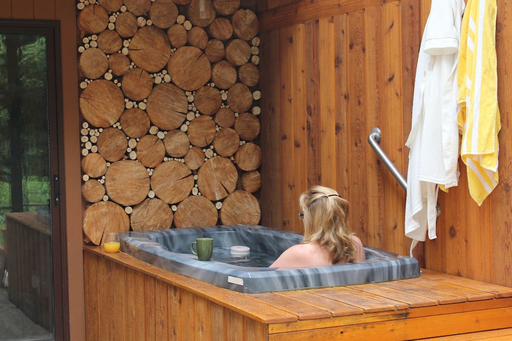 Hot tub built for two, just outside your suite