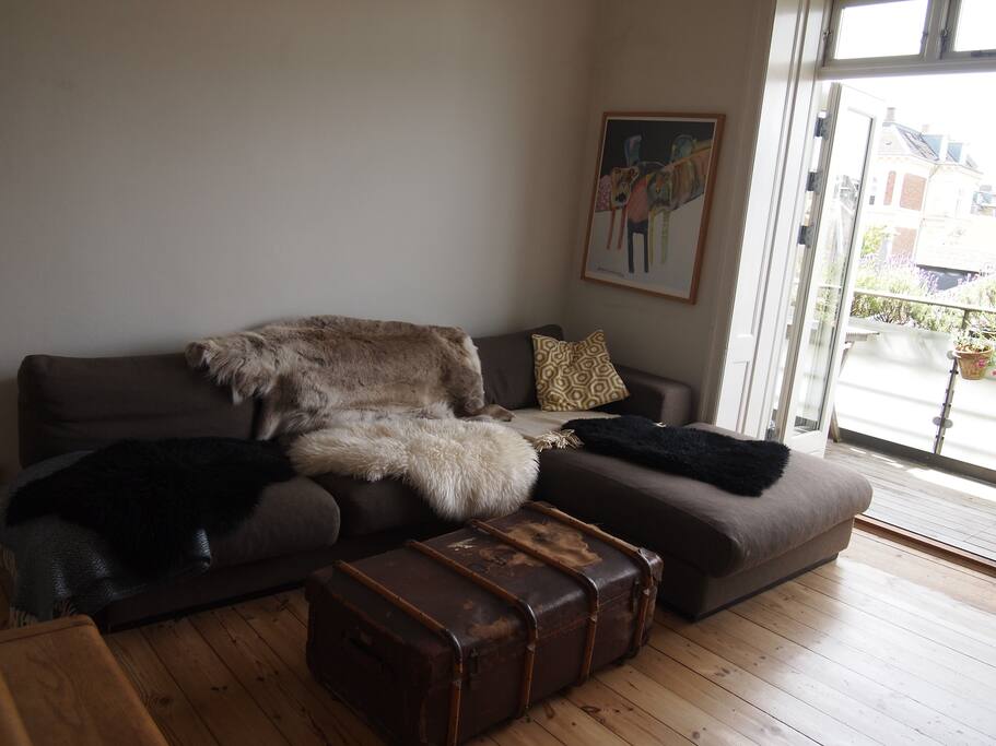 Sitting room leading onto balcony