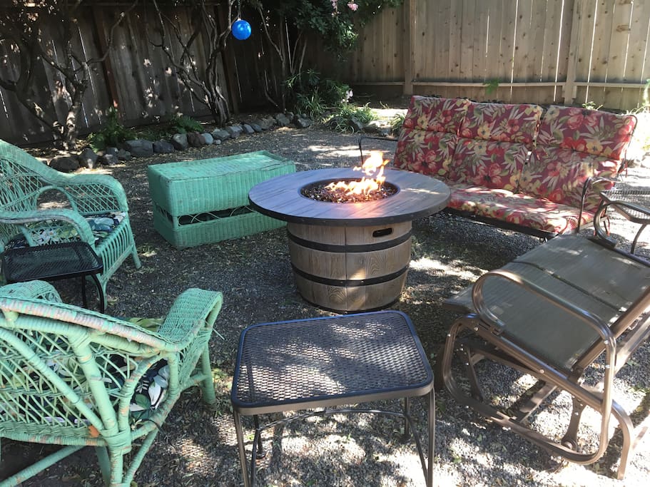 Have a glass of wine in the evening by the fire pit