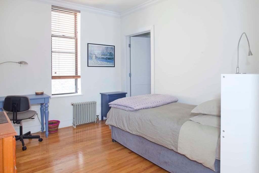 Guest room can sleep a one or two in comfort (shown here with single bed)