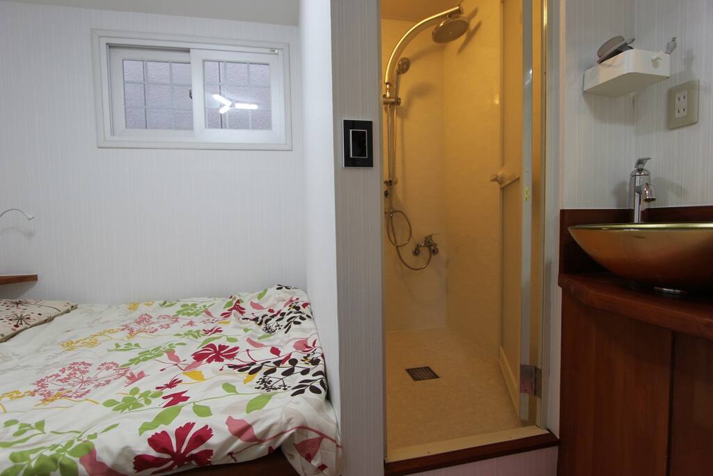 Shower room with sink