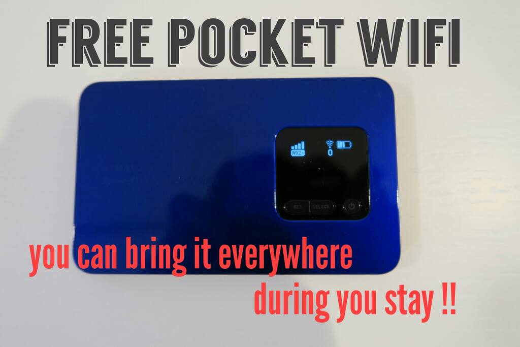 unlimited free pocket wifi
★You can bring everywhere during your stay!!★