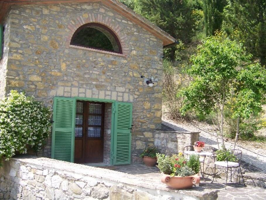 private parking and two lounging terraces for guests