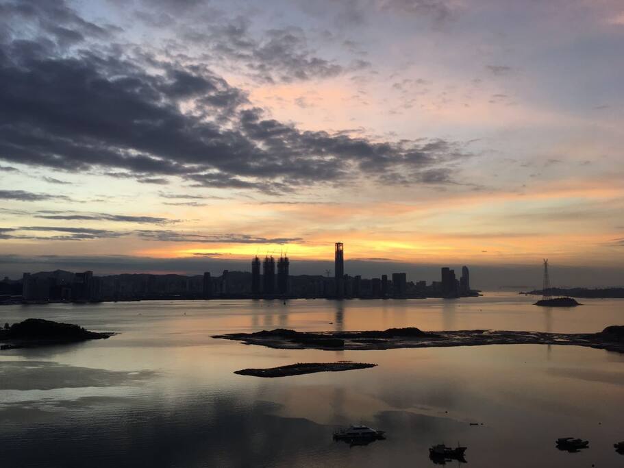 租客今早拍的日出,好美!