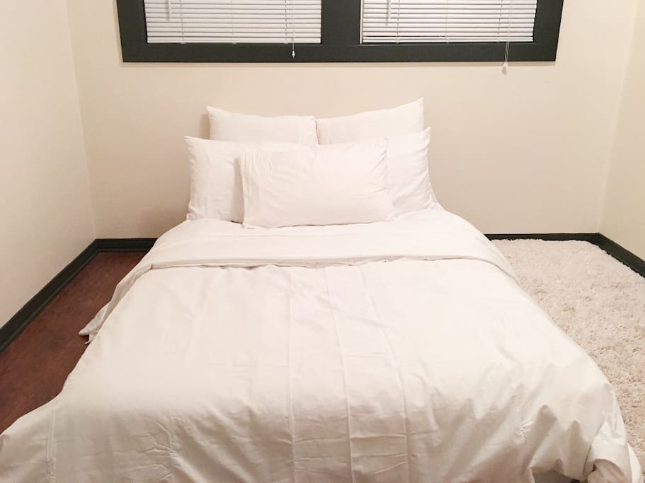 Fresh linens, nice sunshine in the morning
