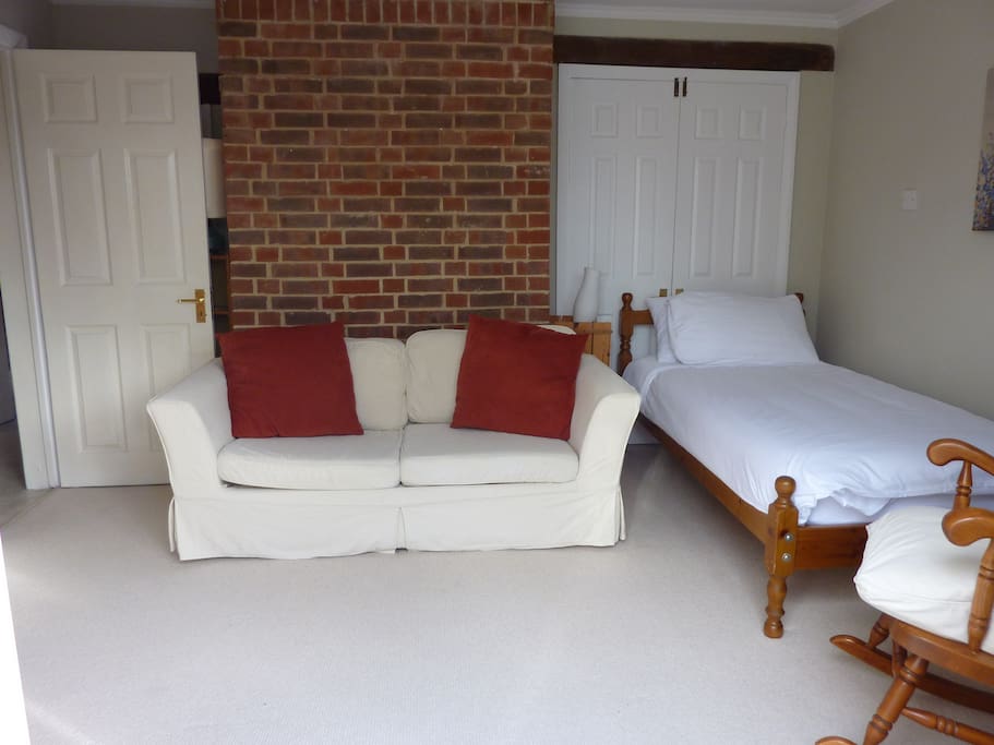 Guest bedroom. Sofa pulls out into sofa-bed.