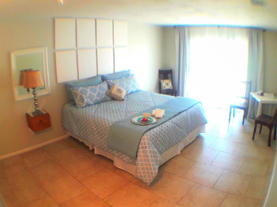 King Size Comfort Luxury Private Room Suite Bed. Reservations are for two guest max. Extra guest charges apply.
**EXTERIOR Property Security Surveillance Camera System 24/7. Includes Driveway,paver pathway, and exterior main door**