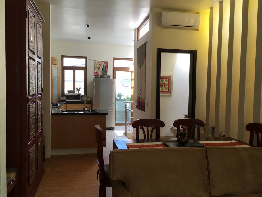 Open living and kitchen space