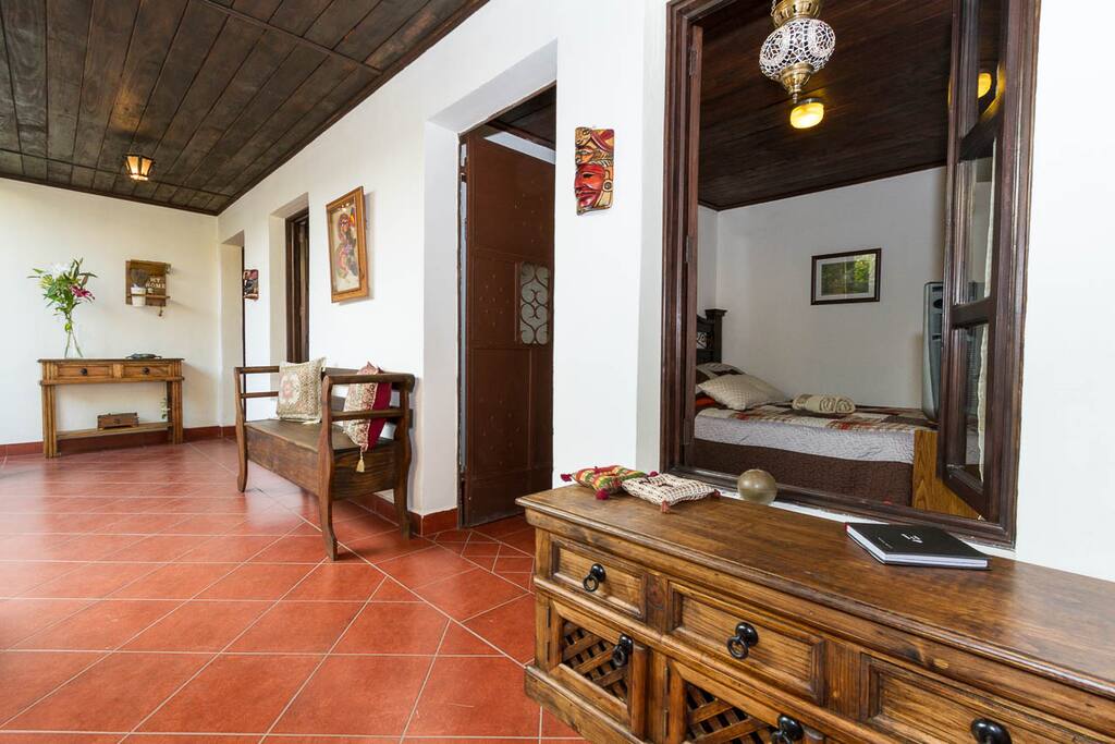 Spanish Colonial style corridor.