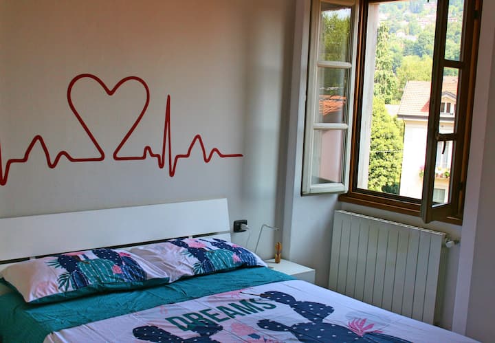 cama doble con colchón grande único