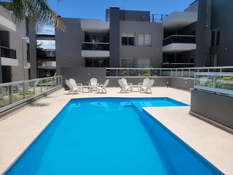 Dept. pool & grill gated complex, security