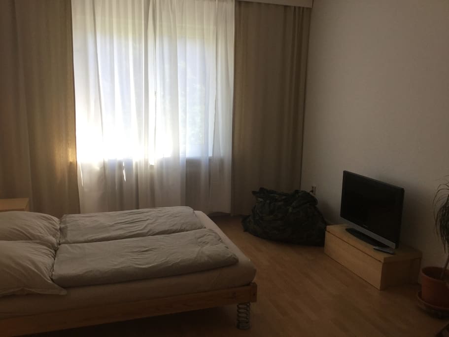 Bett 140 cm x 200 cm auf Federn gelagert