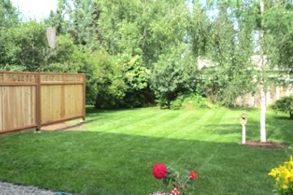 Yard is now fully fenced across for privacy
