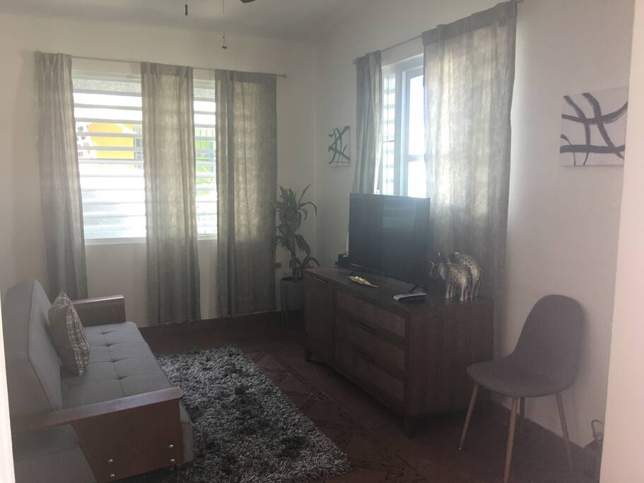 Bright Living Area w/ Smart TV