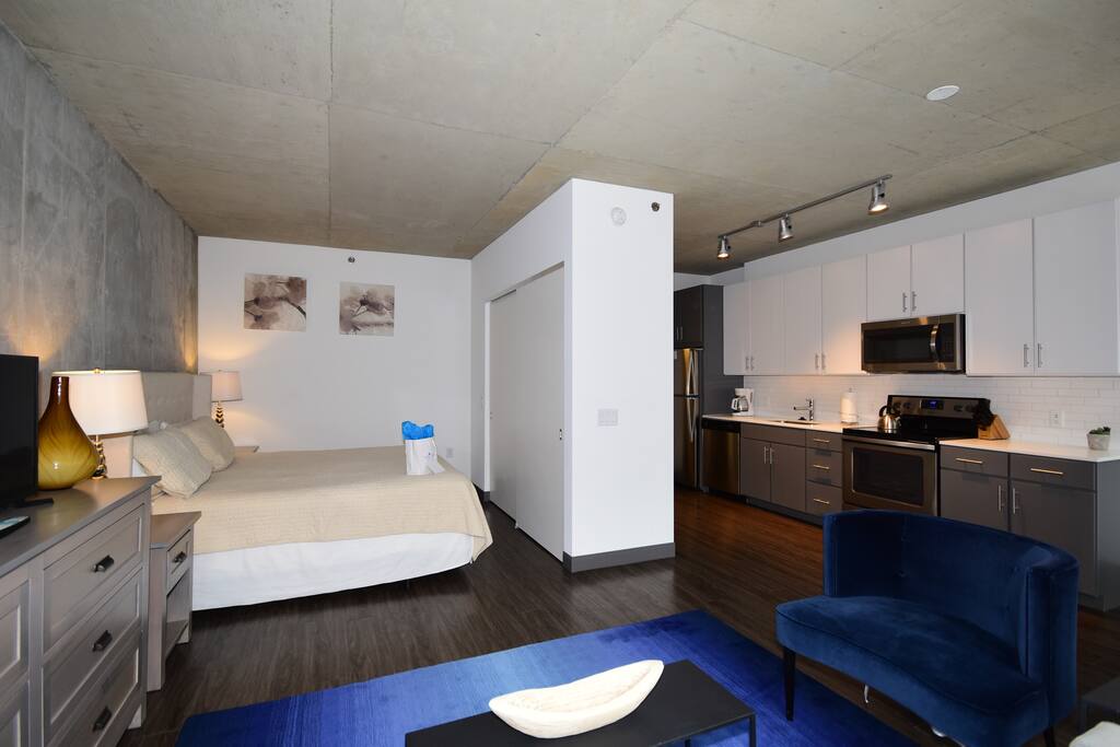 Studio Living Area with King Bed