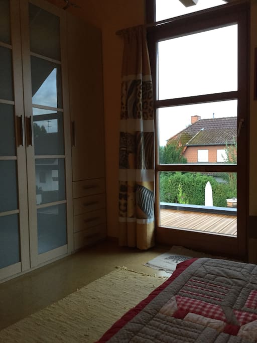 Ausblick vom Bett Zimmer 1