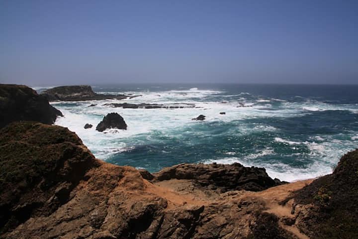 Mendocino coast ocean view studio, walk to beach.